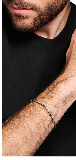 Venezia-Armband Silber geschwärzt