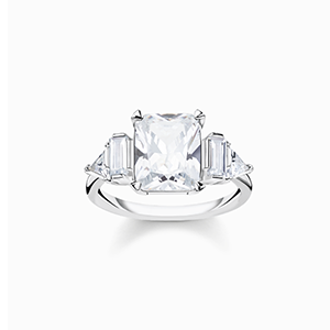 Ring white stones