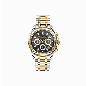 Watch Divine Chrono with dial in black yellow gold-coloured