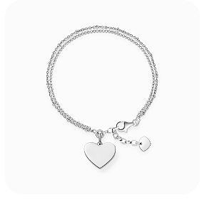 Bracelet heart silver