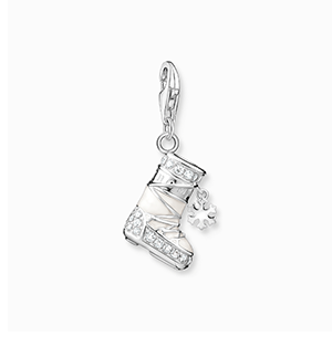 Charm pendant snowshoe silver