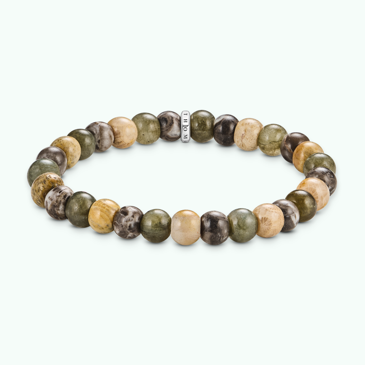 Armband Labradorit und Crocodile Jasper 9 mm