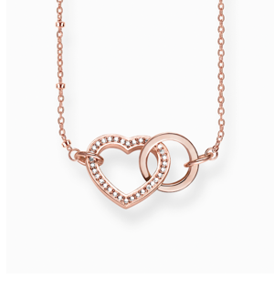 Necklace together forever hearts