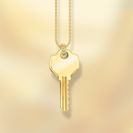 Necklace key gold