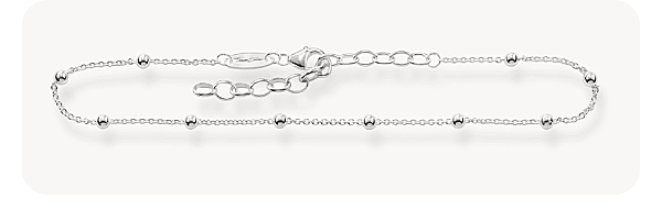 Ankle Chains Dots silver 