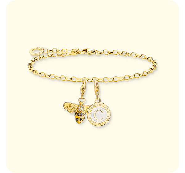 Gold plated CHARMISTA collectors set honey bee