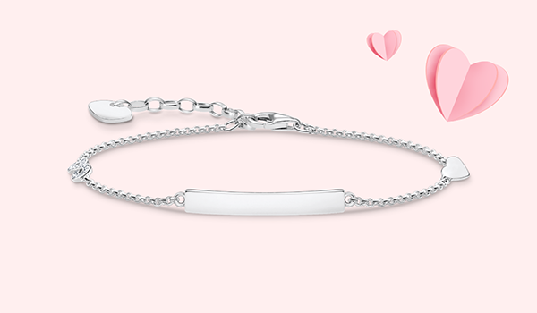 Bracelet heart with infinity silver