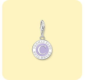 Member Charm with violet cold enamel Charmista Coin silver