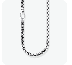Kette Glieder Kreuz silber Stärke 5 mm