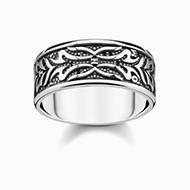 Ring black tiger pattern