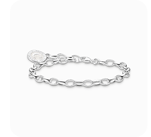 Member Charm bracelet with white Charmista Coin silver