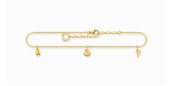 Anklet shells gold