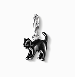 Charm pendant Black Cat