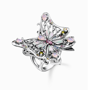 Ring butterfly silver