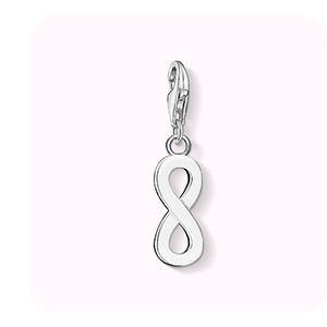 Charm silver infinity
