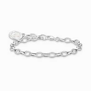 Charm-Armband mit weißem Coin Silber