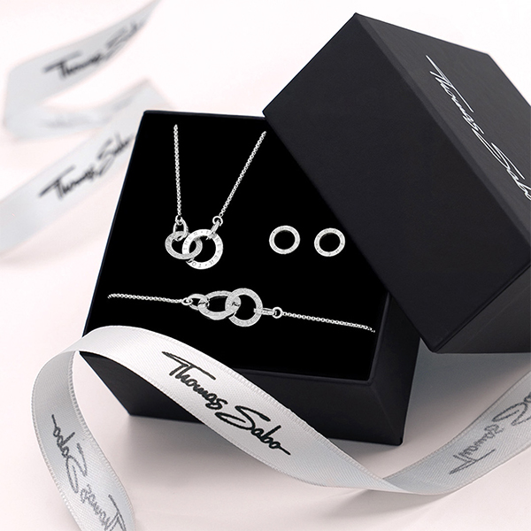 Forever Together Kette mit Armband & Ohrstecker in Silber