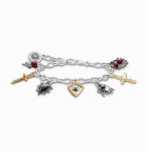 Armband mit Anhängern True Romance Silber