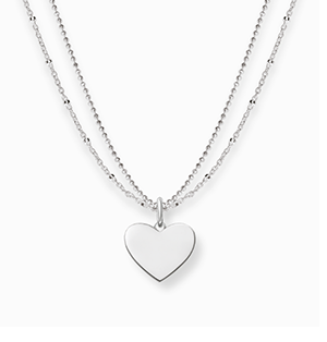 Necklace heart silver