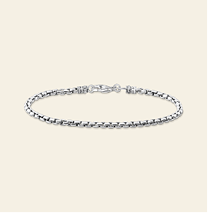 Venezia-Armband Silber geschwärzt