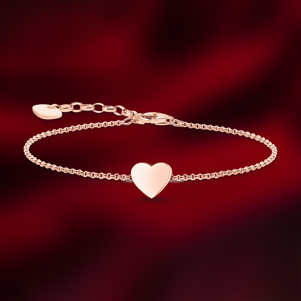 Bracelet heart rose gold