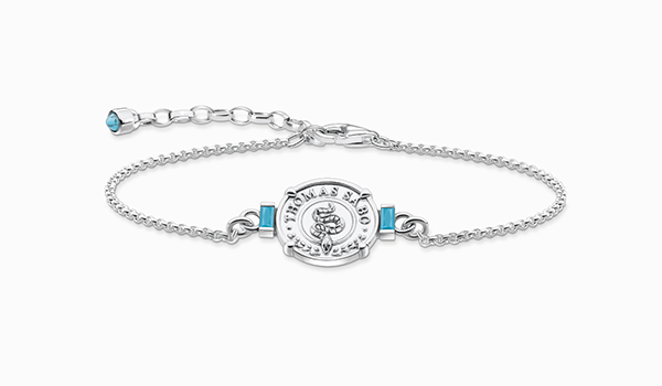 Bracelet snake with turquoise stones silver