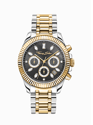 Watch Divine Chrono with dial in black yellow gold-coloured