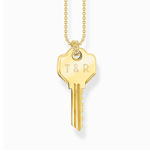 Necklace key gold