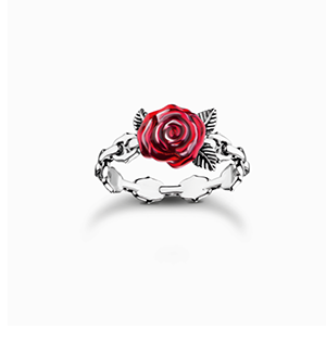 Silver ring Roses Romance