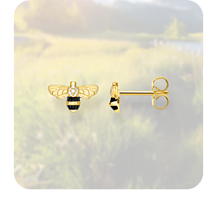 Ear studs bee