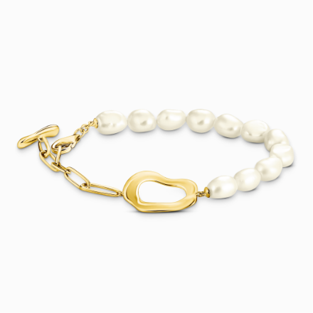 Perlenarmband Natural Beauty vergoldet