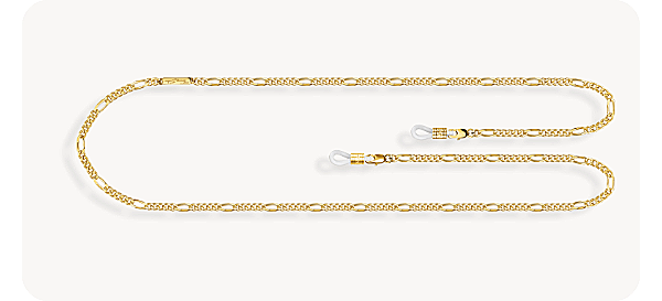 Eyewear chain figaro yellow gold-coloured