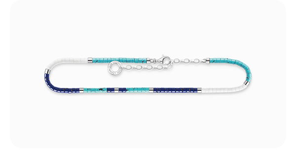 Anklet with blue stones