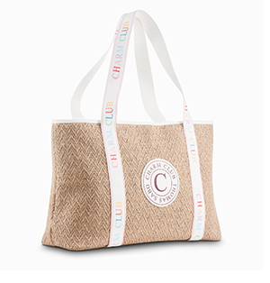 Charm Club beach bag beige