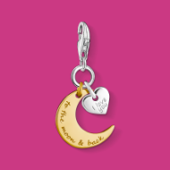 Charm pendant I love you to the moon