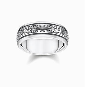 Ring ornaments, silver