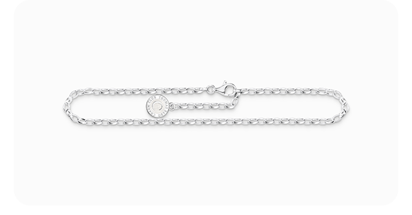 Member Charm anklet with white Charmista Coin silver