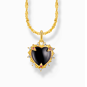 Gold-plated necklace with pendant Heart Romance