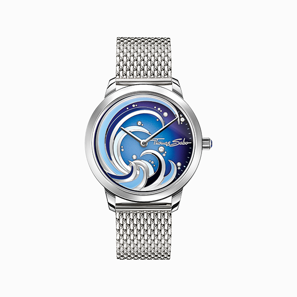 Women’s watch Ocean Vibes with white stones two-tone