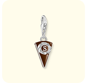 Charm-Anhänger Sachertorte Silber