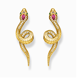 Earrings snake gold