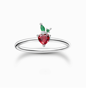 Ring strawberry silver