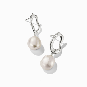Silver earrings with frehswater pearl Natural Beauty