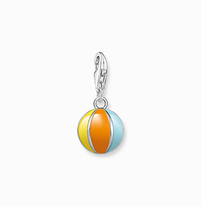 Charm pendant colorfulwater ball silver