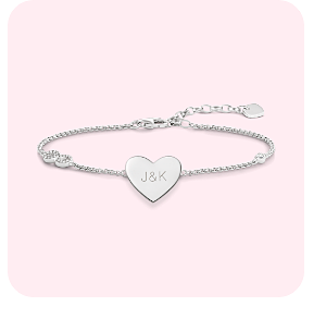 Bracelet heart with infinity