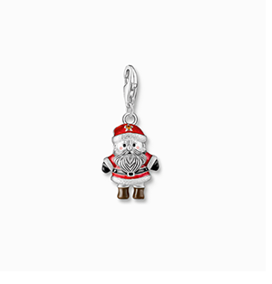 Silver Santa Claus charm pendant