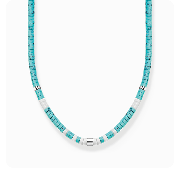 Necklace with turquoise stones