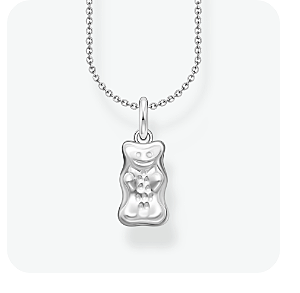 Silver necklace with HARIBO goldbear