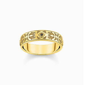 Gold-plated band ring