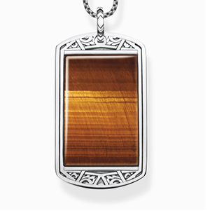 Pendant dog tag tiger‘s eye